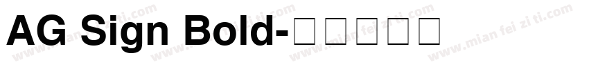 AG Sign Bold字体转换